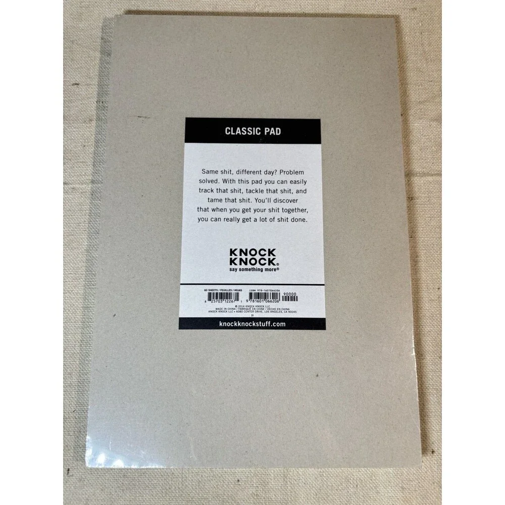 Knock Knock Green Get Your Sh*t Together Notepad NIB Funny Scheduling Tool